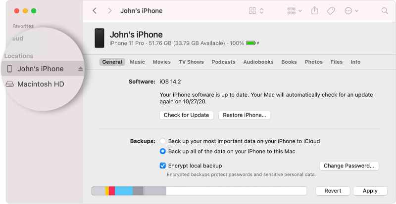 How to restore firmware via iTunes – Step 5 – Locate your device